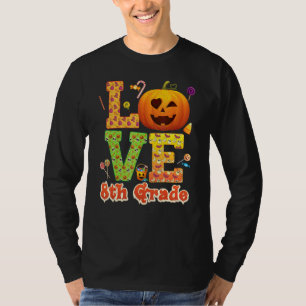 T-shirt Professeur d'amour de 8e année Citrouille Hallowee