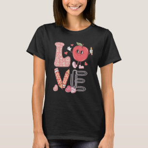 T-shirt Professeur d'amour Valentine Candy Coeur Rétro Val