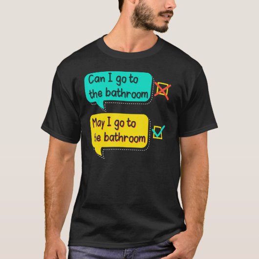 T-shirt Professeur d'anglais Enseignement de la grammaire (Devant)