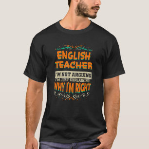 T-shirt Professeur d'anglais Je ne suis pas en train d'aff
