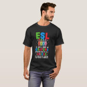 T-shirt Professeur d'anglais langue seconde enseignant l'a (Devant entier)