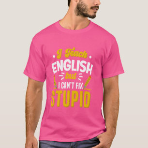 T-shirt Professeur d'anglais Police de grammaire