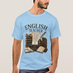 T-shirt Professeur d'Anglais Vintage Amoureux de Livres