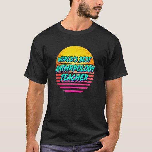 T-shirt Professeur d'anthropologie rétro (Devant)