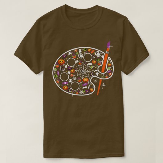 T-shirt Professeur d'art Citrouille Art Éffrayant Professe (Design devant)