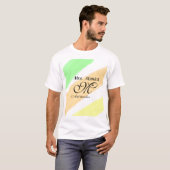 T-shirt Professeur d'art jaune vert aquarelle nom rayures (Devant entier)