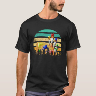 T-shirt Professeur d'art Rétro Peinture Vintage Pinceau Ré