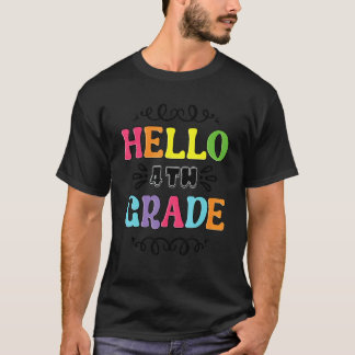 T-shirt Professeur de 4e Bonjour quatrième année