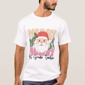 T-shirt Professeur de 5e année Noël (Devant)