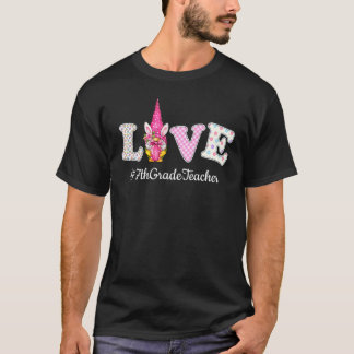 T-shirt Professeur de 7e année Vie Amour Gnome Chasse aux 