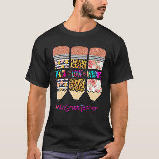 T-shirt Professeur de 8e année Enseigner Amour Inspirer Cr