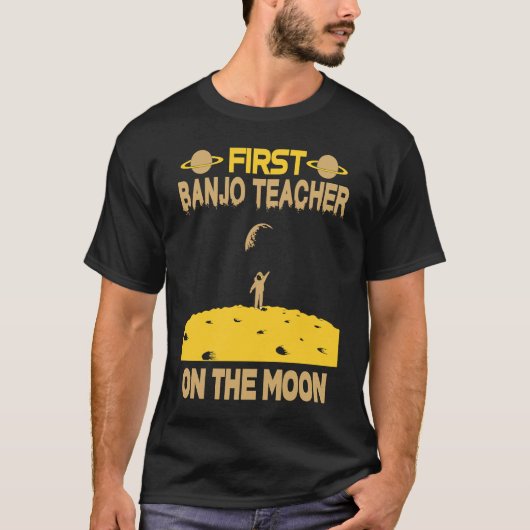 T-shirt Professeur de Banjo Sur La Lune (Devant)