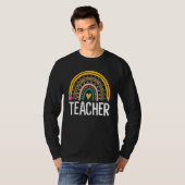 T-shirt Professeur de Boho Rainbow Leopard Appréciation de (Devant entier)