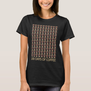 T-shirt Professeur de café 100 tasses de café 100e jour éc
