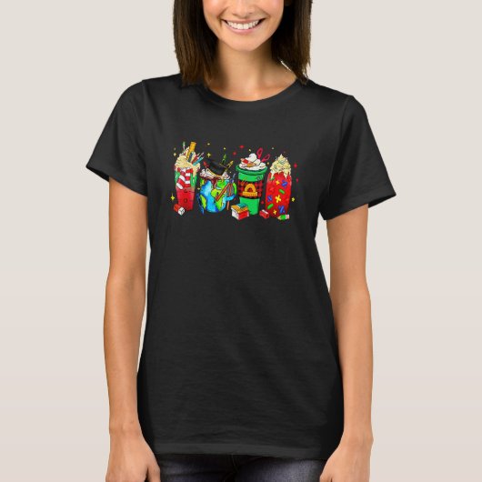 T-shirt Professeur de café Sensibilisation à l'autisme Ret (Devant)