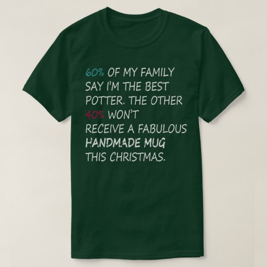 T-shirt Professeur de céramique (Design devant)