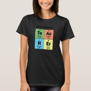 T-shirt Professeur de chimie de table périodique
