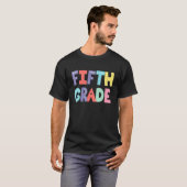 T-shirt Professeur de cinquième année Équipe de 5e année É (Devant entier)
