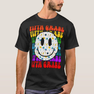 T-shirt Professeur de cinquième année visage heureux élève
