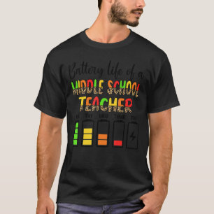 T-shirt Professeur de collège Autonomie de la batterie Pro