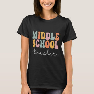 T-shirt Professeur de collège Rétro Groovy Joyeux Premier 
