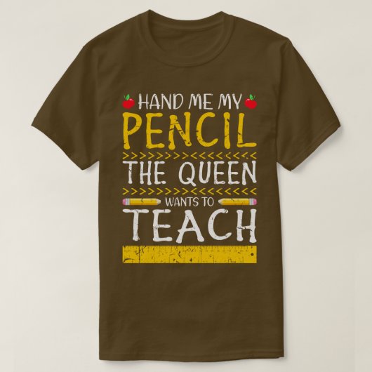T-shirt Professeur de crayon (Design devant)
