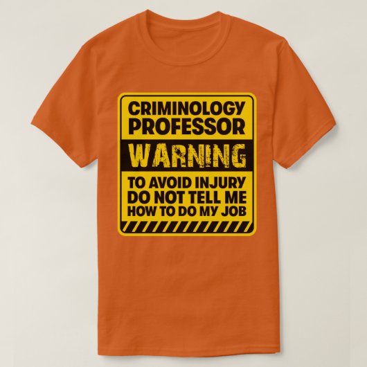 T-shirt Professeur de criminologie2 (Design devant)