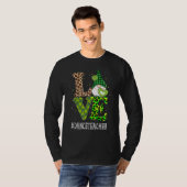 T-shirt Professeur de danse Amour Jour de la Saint Patrick (Devant entier)