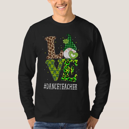 T-shirt Professeur de danse Amour Jour de la Saint Patrick (Devant)
