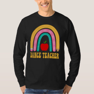 T-shirt Professeur de danse Crayon arc-en-ciel Retour à l'