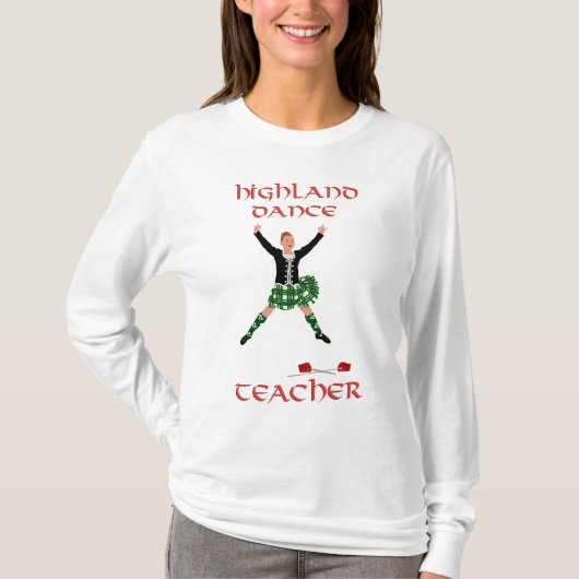 T-shirt Professeur de danse highland écossaise (Devant)