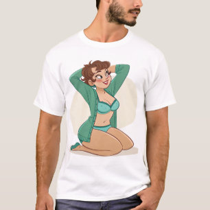 T-shirt Professeur de dessin animé - Retro Pop Art Design.