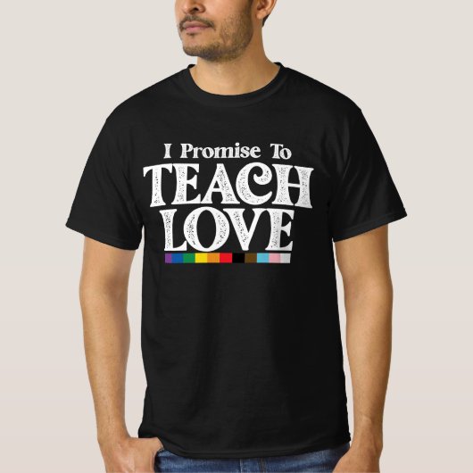 T-shirt Professeur De Fierté LGBT Je Promets D'Enseigner L (Devant)