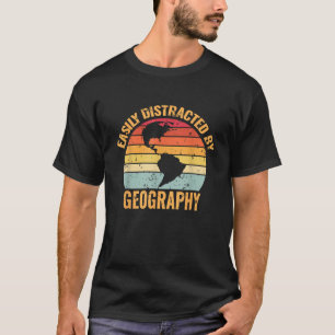 T-shirt Professeur de géographie géographe vintage