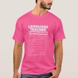 T-shirt Professeur de langue de faits de nutrition drôles