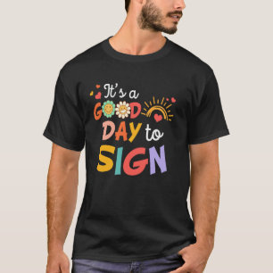 T-shirt Professeur de langue des signes américaine C'est u
