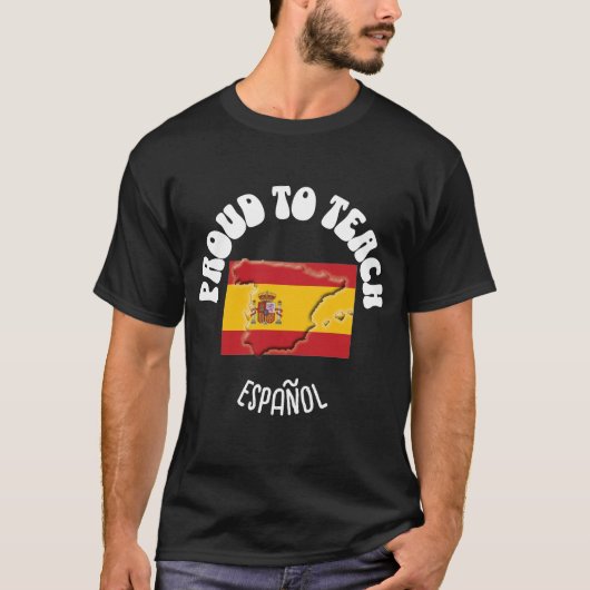 T-shirt Professeur de langue espagnole FIER D'ENSEIGNER ES (Devant)