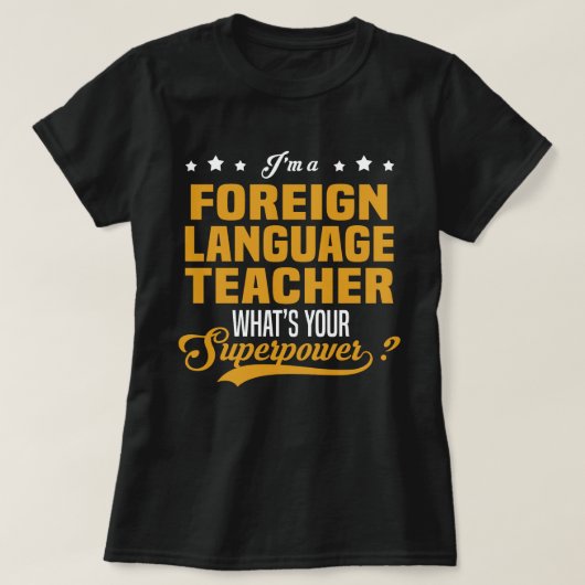 T-shirt Professeur de langue étrangère (Design devant)