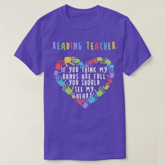 T-shirt Professeur de lecture 3 (Design devant)