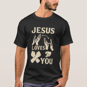 T-shirt Professeur de LSF Langue des Signes Américaine Chr