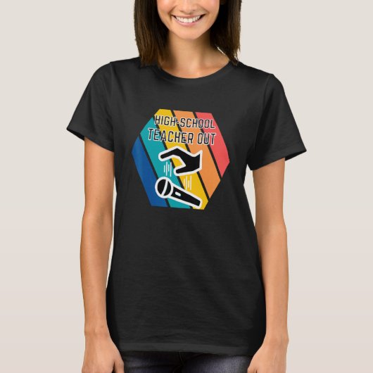 T-shirt Professeur de lycée dehors Microphone Tombé Appréc (Devant)