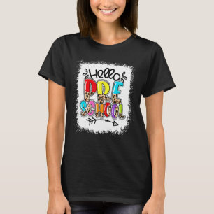 T-shirt Professeur de maternelle Hello Leopard   Premier j