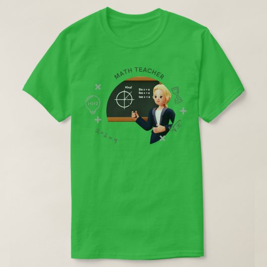 T-shirt Professeur de mathématiques 1 (Design devant)