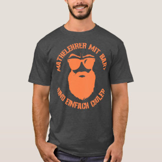 T-shirt Professeur de mathématiques cool avec barbe pleine