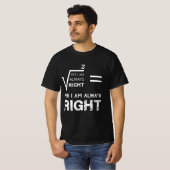 T-shirt Professeur de mathématiques de calcul à la retrait (Devant entier)
