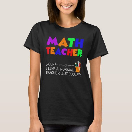 T-shirt Professeur de mathématiques Définition Professeur (Devant)