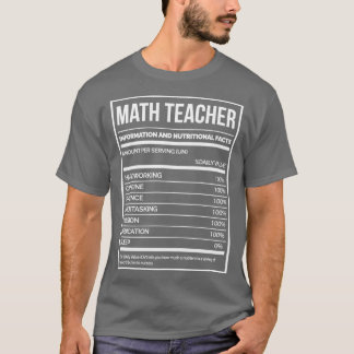 T-shirt Professeur de mathématiques Funny Mathématiques Nu