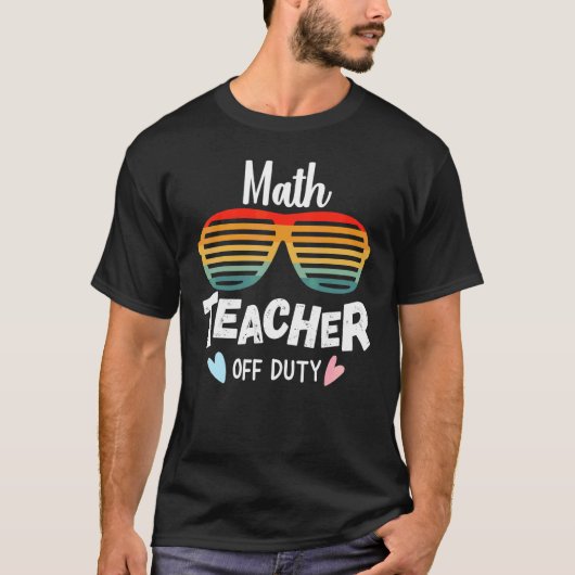 T-shirt Professeur de mathématiques hors service 2022 Prin (Devant)