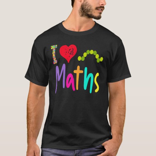 T-shirt Professeur de mathématiques J'aime les maths Cheni (Devant)