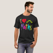 T-shirt Professeur de mathématiques J'aime les maths Cheni (Devant entier)